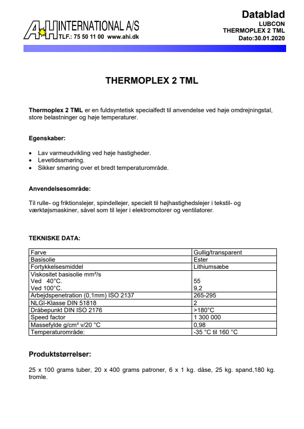 

Thermoplex 2 TML

